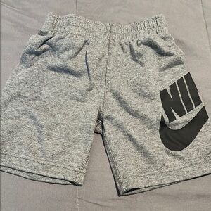 Gray Shorts with Black Nike Logo